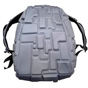 Madpax Blok Backpack Grey 3D Geometric Tetris Design Padded School Bag Large